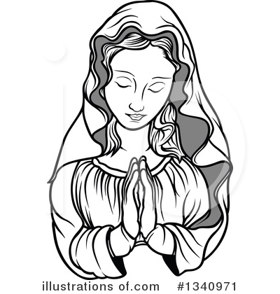 Royalty-Free (RF) Virgin Mary Clipart Illustration by dero - Stock Sample #1340971