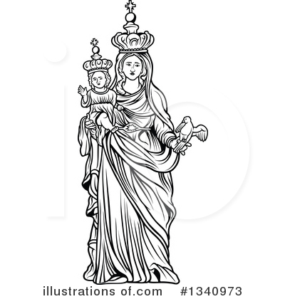 Royalty-Free (RF) Virgin Mary Clipart Illustration by dero - Stock Sample #1340973