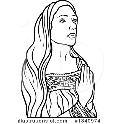Royalty-Free (RF) Virgin Mary Clipart Illustration by dero - Stock Sample #1340974