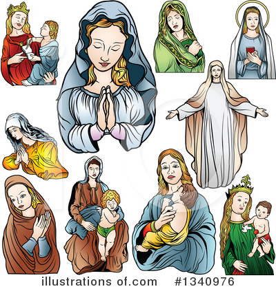 Royalty-Free (RF) Virgin Mary Clipart Illustration by dero - Stock Sample #1340976