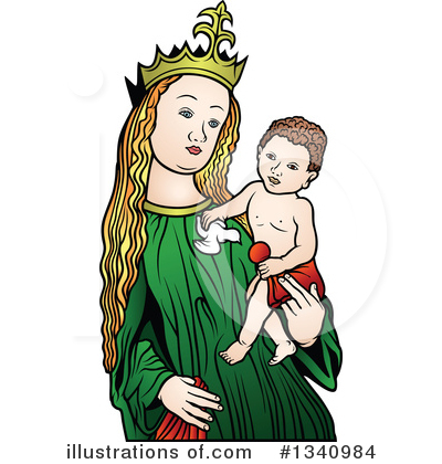Royalty-Free (RF) Virgin Mary Clipart Illustration by dero - Stock Sample #1340984