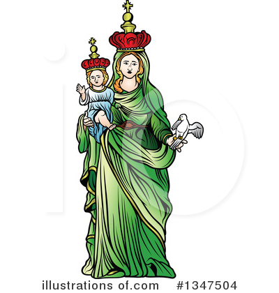 Royalty-Free (RF) Virgin Mary Clipart Illustration by dero - Stock Sample #1347504