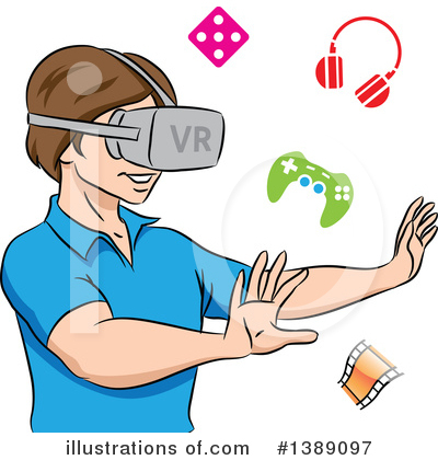 Royalty-Free (RF) Virtual Reality Clipart Illustration by cidepix - Stock Sample #1389097