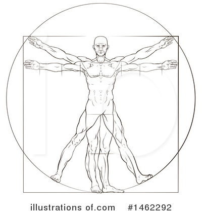 Royalty-Free (RF) Vitruvian Man Clipart Illustration by AtStockIllustration - Stock Sample #1462292