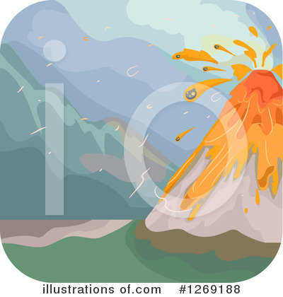Volcano Clipart #1269188 by BNP Design Studio