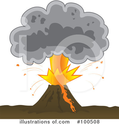 Royalty-Free (RF) Volcano Clipart Illustration by Paulo Resende - Stock Sample #100508