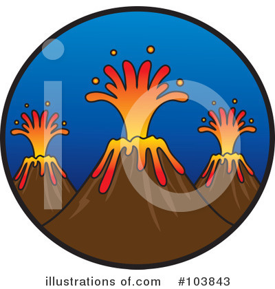 Royalty-Free (RF) Volcano Clipart Illustration by Rosie Piter - Stock Sample #103843