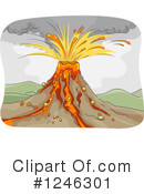 Volcano Clipart #1246301 by BNP Design Studio