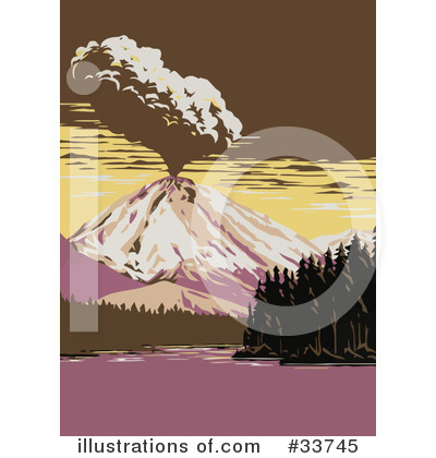 Royalty-Free (RF) Volcano Clipart Illustration by JVPD - Stock Sample #33745