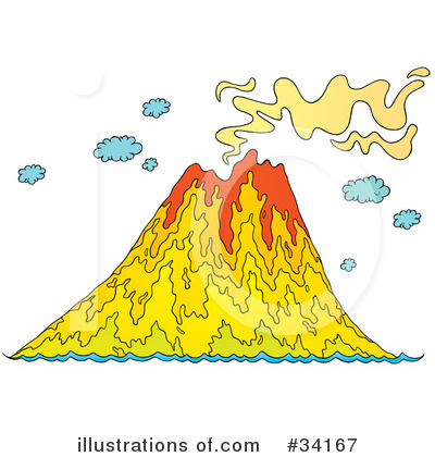 Royalty-Free (RF) Volcano Clipart Illustration by Alex Bannykh - Stock Sample #34167