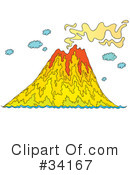 Volcano Clipart #34167 by Alex Bannykh