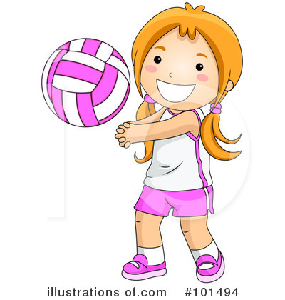 Royalty-Free (RF) Volleyball Clipart Illustration by BNP Design Studio - Stock Sample #101494