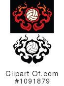 Volleyball Clipart #1091879 by Chromaco