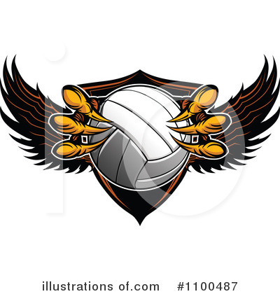 Volleyball Clipart #1100487 by Chromaco