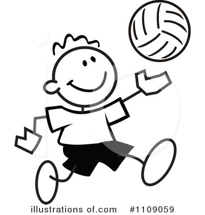 Royalty-Free (RF) Volleyball Clipart Illustration by Johnny Sajem - Stock Sample #1109059