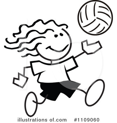 Royalty-Free (RF) Volleyball Clipart Illustration by Johnny Sajem - Stock Sample #1109060