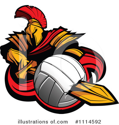 Royalty-Free (RF) Volleyball Clipart Illustration by Chromaco - Stock Sample #1114592