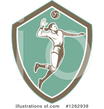 Royalty-Free (RF) Volleyball Clipart Illustration by patrimonio - Stock Sample #1262938