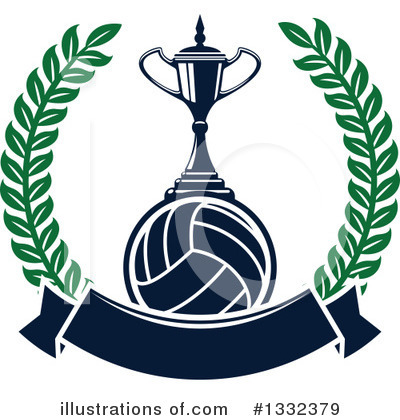 Royalty-Free (RF) Volleyball Clipart Illustration by Vector Tradition SM - Stock Sample #1332379