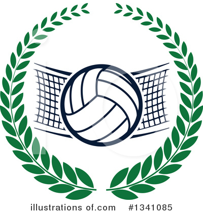 Royalty-Free (RF) Volleyball Clipart Illustration by Vector Tradition SM - Stock Sample #1341085