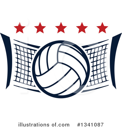 Royalty-Free (RF) Volleyball Clipart Illustration by Vector Tradition SM - Stock Sample #1341087