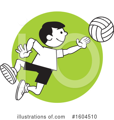 Royalty-Free (RF) Volleyball Clipart Illustration by Johnny Sajem - Stock Sample #1604510