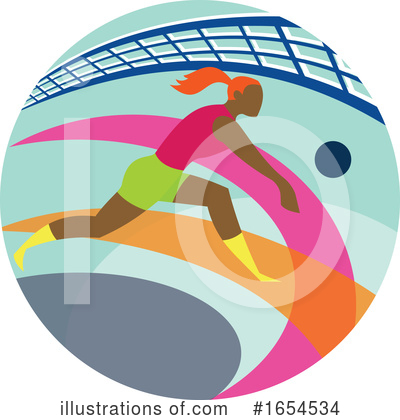 Royalty-Free (RF) Volleyball Clipart Illustration by patrimonio - Stock Sample #1654534