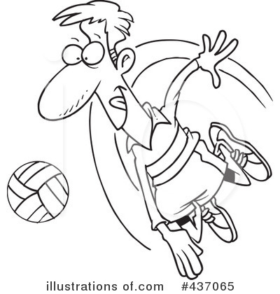 Royalty-Free (RF) Volleyball Clipart Illustration by toonaday - Stock Sample #437065