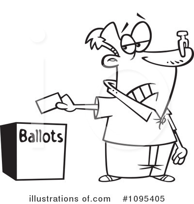 Royalty-Free (RF) Voting Clipart Illustration by toonaday - Stock Sample #1095405