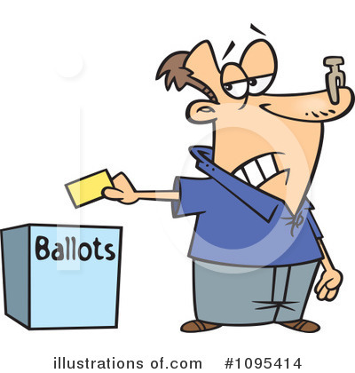 Royalty-Free (RF) Voting Clipart Illustration by toonaday - Stock Sample #1095414