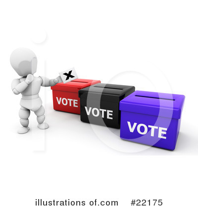 Royalty-Free (RF) Voting Clipart Illustration by KJ Pargeter - Stock Sample #22175