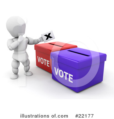 Royalty-Free (RF) Voting Clipart Illustration by KJ Pargeter - Stock Sample #22177
