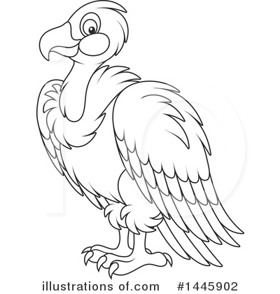 Royalty-Free (RF) Vulture Clipart Illustration by Alex Bannykh - Stock Sample #1445902
