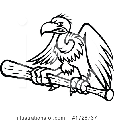 Royalty-Free (RF) Vulture Clipart Illustration by patrimonio - Stock Sample #1728737