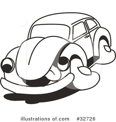 Royalty-Free (RF) Vw Bug Clipart Illustration by David Rey - Stock Sample #32726