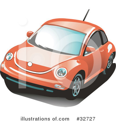 Royalty-Free (RF) Vw Bug Clipart Illustration by David Rey - Stock Sample #32727