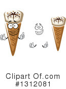 Waffle Ice Cream Cone Clipart #1312081 by Vector Tradition SM