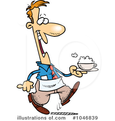 Royalty-Free (RF) Waiter Clipart Illustration by toonaday - Stock Sample #1046839