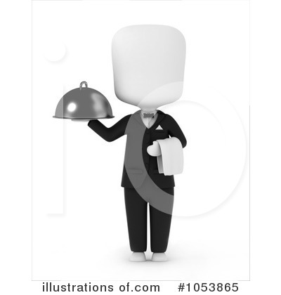 Royalty-Free (RF) Waiter Clipart Illustration by BNP Design Studio - Stock Sample #1053865