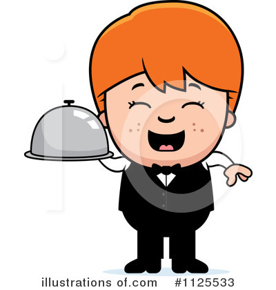 Royalty-Free (RF) Waiter Clipart Illustration by Cory Thoman - Stock Sample #1125533