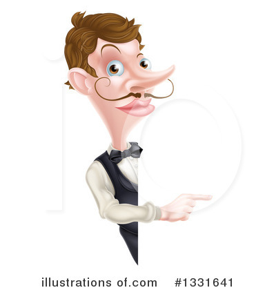 Royalty-Free (RF) Waiter Clipart Illustration by AtStockIllustration - Stock Sample #1331641