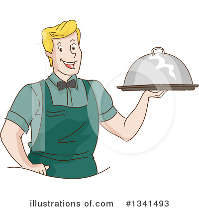 Waiter Clipart #1341493 by BNP Design Studio