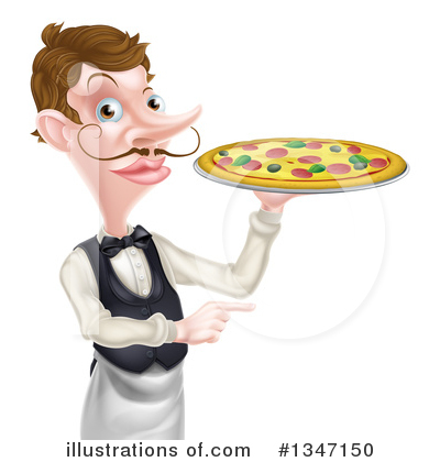 Royalty-Free (RF) Waiter Clipart Illustration by AtStockIllustration - Stock Sample #1347150
