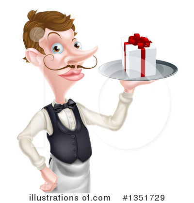 Royalty-Free (RF) Waiter Clipart Illustration by AtStockIllustration - Stock Sample #1351729