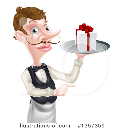 Royalty-Free (RF) Waiter Clipart Illustration by AtStockIllustration - Stock Sample #1357359