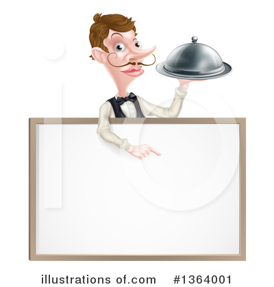 Royalty-Free (RF) Waiter Clipart Illustration by AtStockIllustration - Stock Sample #1364001