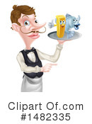 Waiter Clipart #1482335 by AtStockIllustration