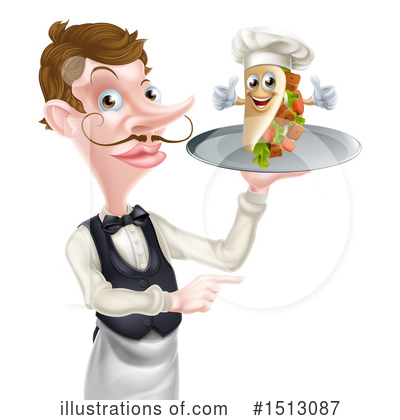 Royalty-Free (RF) Waiter Clipart Illustration by AtStockIllustration - Stock Sample #1513087