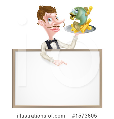 Royalty-Free (RF) Waiter Clipart Illustration by AtStockIllustration - Stock Sample #1573605