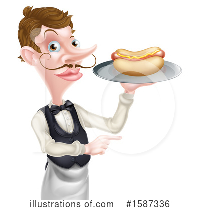 Royalty-Free (RF) Waiter Clipart Illustration by AtStockIllustration - Stock Sample #1587336
